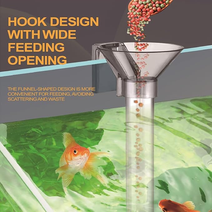 Shrimp Feeder & Fish Feeder – Aquarium Fish Feeding Dish & Tube, Automatic Fish Feeder with Dual Floating Ring Design for Betta Fish Tanks & Accessories