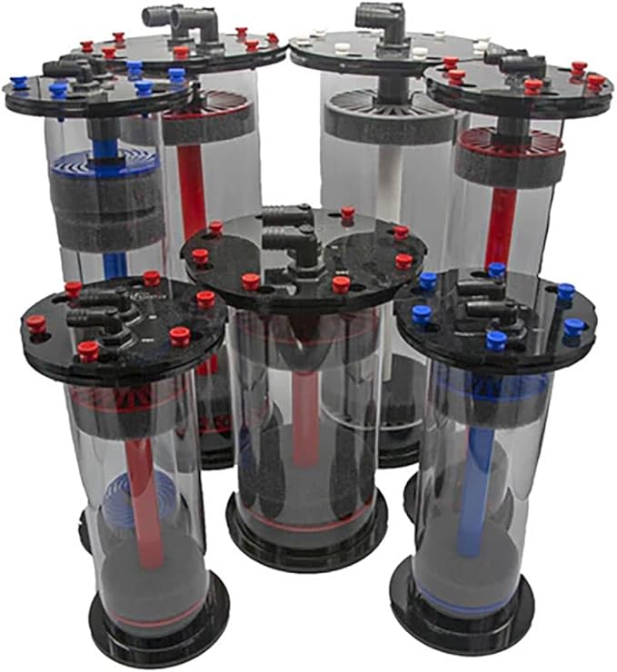 White 4-18 Filter Media Chamber Reactor for Aquarium | High Media Volumes with Evenly Distributed Flow Maximize Water Media Contact Time for Freshwater & Saltwater Marine Reef Fish Tank