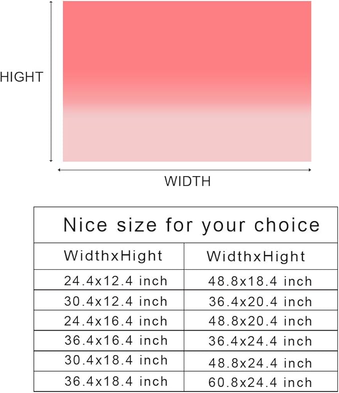 T&H Home Aquarium Décor Backgrounds - Gradient Pink and Light Pink Fish Tank Background Aquarium Sticker Wallpaper Decoration Picture PVC Adhesive Poster, 36.4" W x 18.4" H