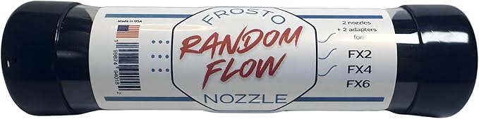 Random Flow Generator Nozzles Compatible with Fluval FX2, FX4, FX6, TPU Upgrade Accessory, Black, Set of 2 with Adapters