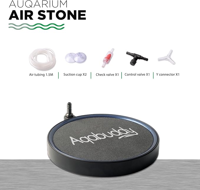Air Stone for Aquarium Bubbler Stone 4 Inch Airstone for Fish Tank Oxygen Stone,Disc Bubble Diffuser Release Tool,Airstones for Hydroponics and Aquarium Fish Tank