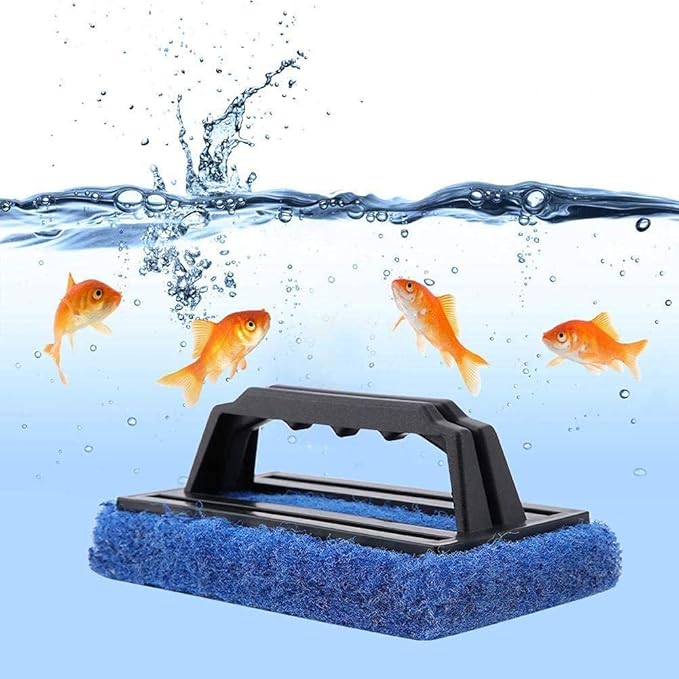 Fish Tank Cleaner Algae Glass Cleaner Fish Tank Brush Aquarium Cleaning Tools, Glass Algae Scraper Cleaner Aquarium Cleaning Fish Tank Scrubber for Glass, to Clean Aquatic Plants/Algae/Gravel