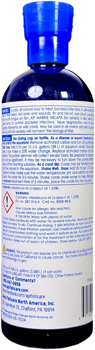 API MARINE MELAFIX Saltwater Fish and Coral Bacterial Infection Remedy 16-Ounce Bottle (311D)