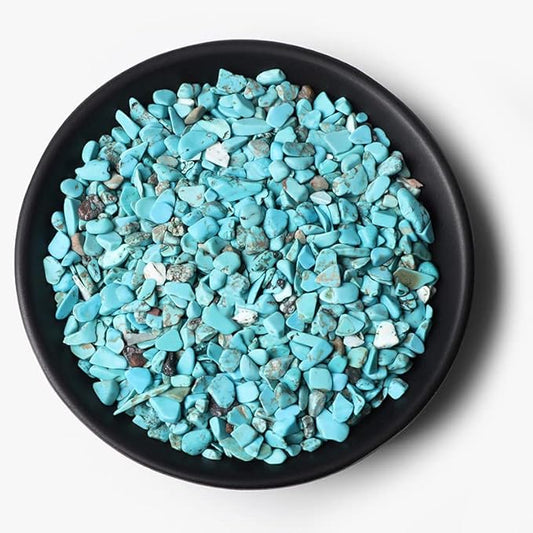 3-5MM Natural Stone Gravel Quartzs Agat Jaspers Chips Minerals Tumbled Specimen Stone Home Aquarium Decoration,NO.37 Turquoise,20g