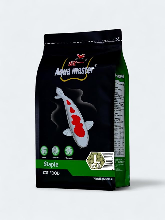 Aqua Master Koi Staple Fish Food Large Pellet, 2.2-Pound
