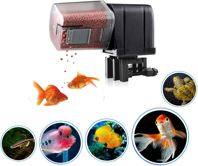L88 Automatic Aquarium Feeder Fish Feeder Next-Generation, WiFi-Enabled, Smartphone-Controlled, Remote Fish feedingProgrammable APP Control and USB Power Supply, Compatible with Amazon Alexa