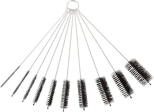 10 Pack Flexible Brush for Tubing Flexible Bristles 7.9 Inch Long Stainless Steel Tube Aquarium Filter Brushes