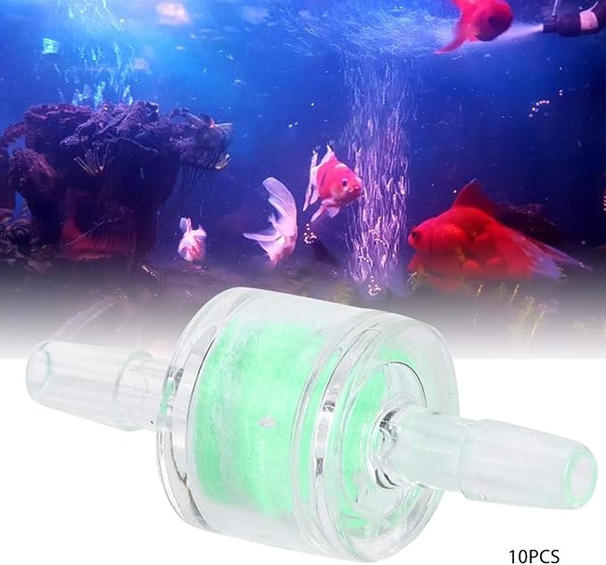 10PCS ABS Silicone Tube Filter, Plastic Fish Tank Check Valve, Aquarium Hose Filters for Fish Tanks and Aquarium(4MM)