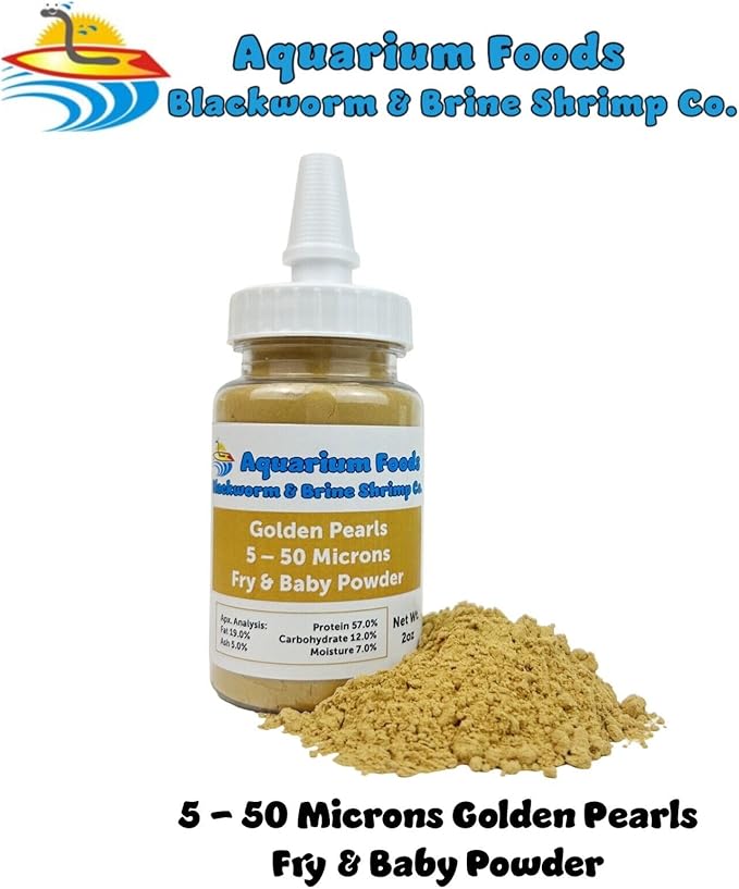 Golden Pearls 5-50 Microns for Tropical Fish Fry and Babies, Corals, Anemones, Reef Tanks…2oz Squeeze Bottle