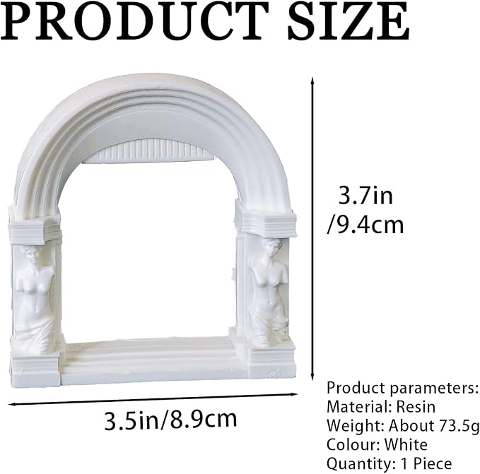 Fish Aquarium Decor Ornaments, Aquarium Minimalist Decorations Small Accessories, European Roman Style Architecture Statue Fish Tank Landscape Ornament, White, 1 Piece