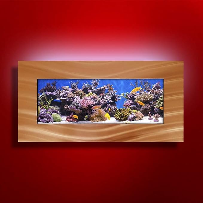 Aussie Aquariums AA-Skyline-BGOLD 2.0 Wall Mounted Aquarium Brushed Gold
