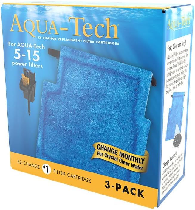 AQUA-TECH EZ-Change No.1 18-Pack Aquarium Filter Cartridge for 5 to 15 Power Filters
