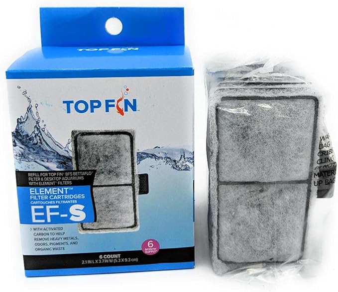 Top Fin EF-S Element Filter Cartridges (6 Count) for Fish Tank