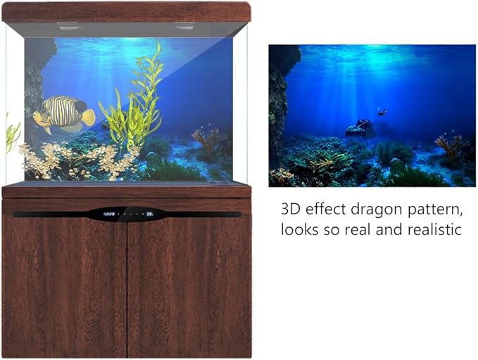 Huhushop Aquarium Background,HD Undersea Coral Reef Photo Wall Paper, Aquarium Fish Sea Mural,XXL Undersea Underwater World Wall Decoration (122x50cm)