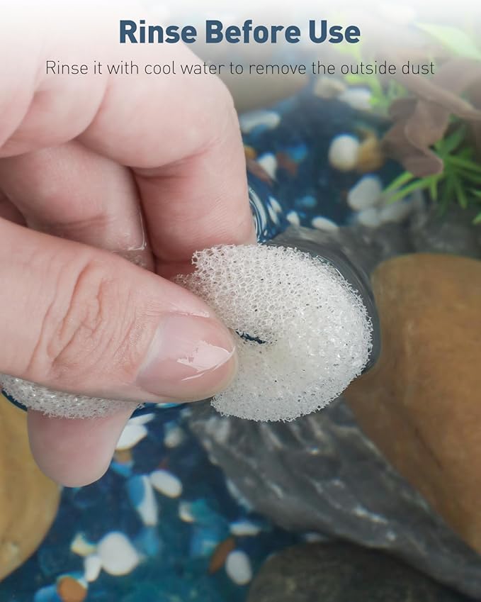 Pawfly 4 Pack Aquarium Bio-Sponge Filter Replacement Sponges White Foam for This Small 5 Gallon Sponge Filter