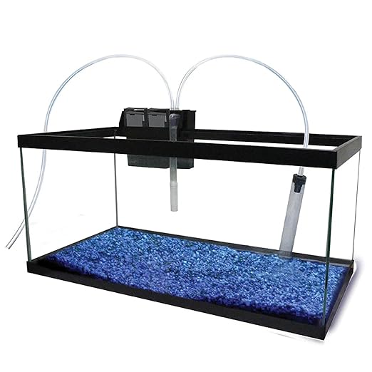 Supreme EZ Clean External 55 Gallon Filter with Built-in Water Change Siphon, Gravel Cleaner, Dual Cartridges (for Fresh & Salt Water), Black - Danner Manufacturing, Inc. - #01105