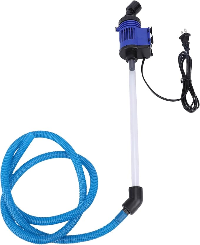 Electric Aquarium Gravel Cleaner Fish Tank Vacuum Water Changer with High Efficiency Filtering for Cleaning Fish Waste Washing Sand (US Plug 110V)