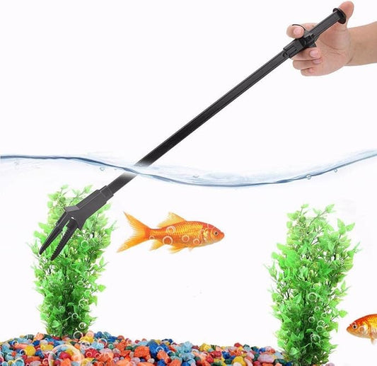 Aquarium Plastic Tweezer Clip Fish Water Plants Tongs Clamp Clip Aquarium Plants FishMarine Tweezer Fish Cleaning Tool with Pulling Claw Design