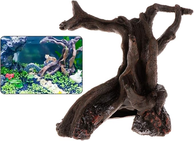 for Tank Decoration Aquarium Hideaway Tree Trunk Hideout Small Fish Betta House Resin Root Driftwood Ornament Heater Light Thermometers Plants Air Pump Gravel Sand Decorations Filter Filter Light Air