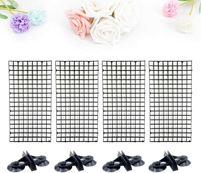 balacoo 1set Aquarium Panel Lattice Divider Suction Cups Black Easy to Install and Remove for Fish Separation and Breeding Versatile Aquarium Supplies