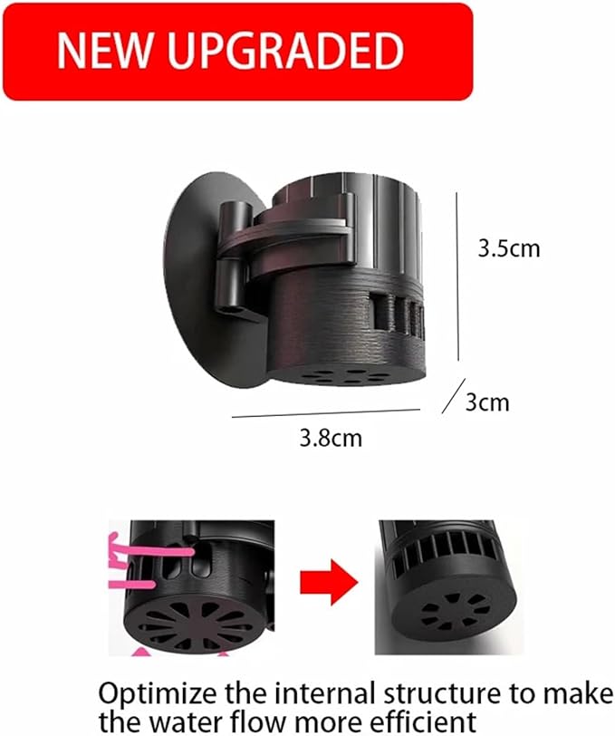 USB Mini Wave Maker Compatible For Nano Marine Coral Reef Aquarium Small Wavemaker Water Pump Saltwater & Freshwater Seawater Fish Tank(Multiple mode Ver2)
