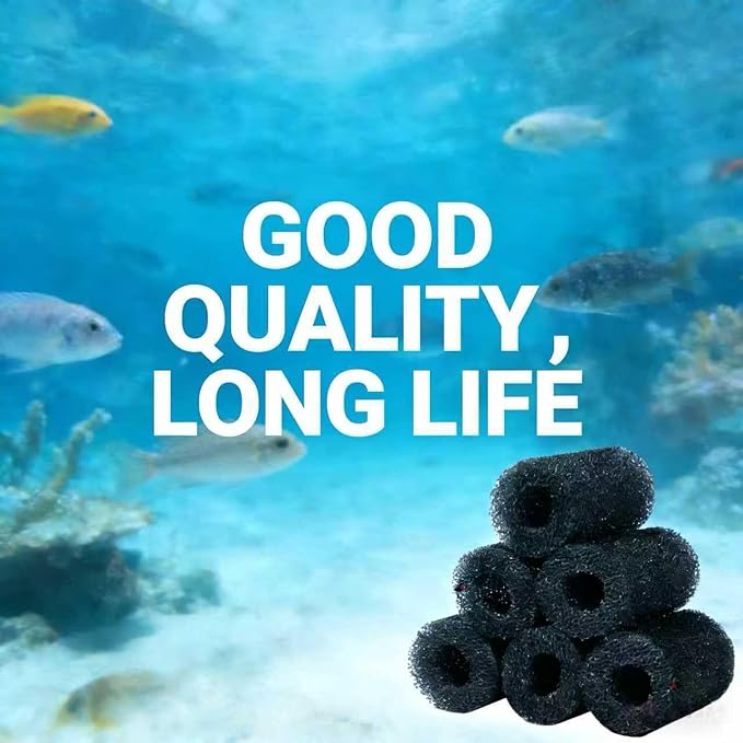 5.9″ Big Prefilter Sponge Foam Replacement Filtration Kit for Pond Aquarium Fish Tank (Black,Compressed)