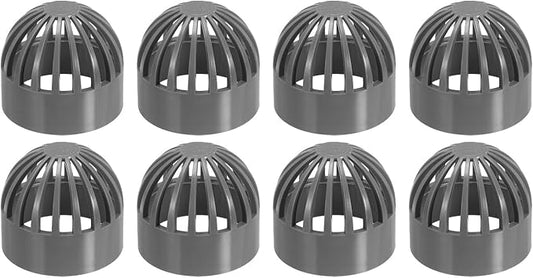 PATIKIL 2.5 Inch (63mm) Fish Cover Permeable Cap, 8 Pcs PVC Breathable Cap Aquarium Guard Fish Tank Intake Cover, Gray