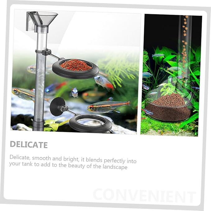 Fish Shrimp Feeder Tube Plastic Fish Tank Feeding Ring Aquarium Feeding Accessory for Vacation Automatic