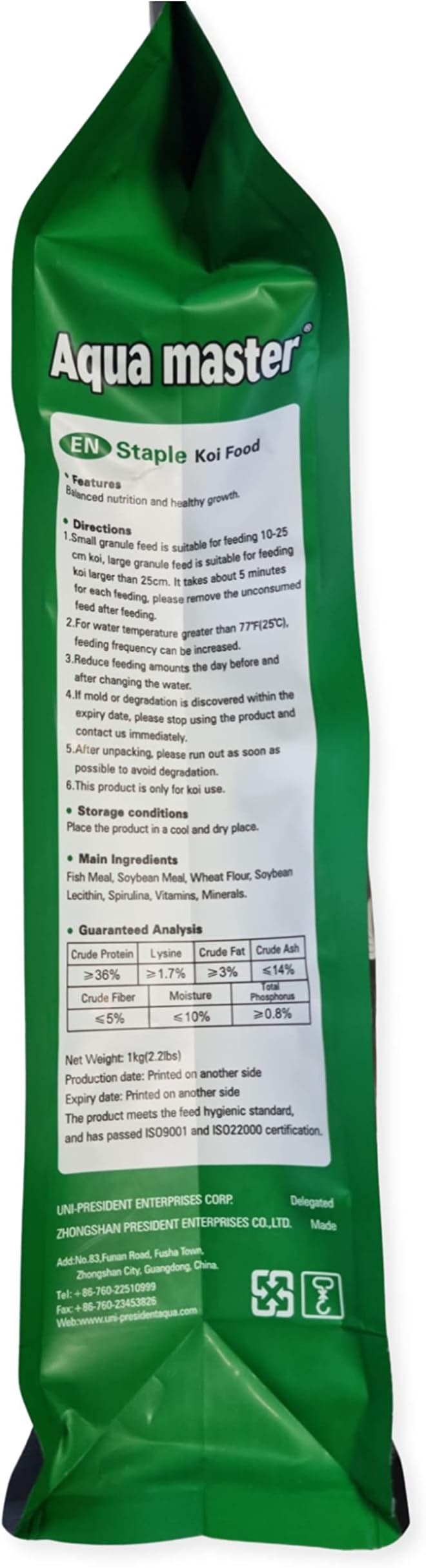 Staple Fish Food, 2.2-Pound/Bag, Small - Aqua Master