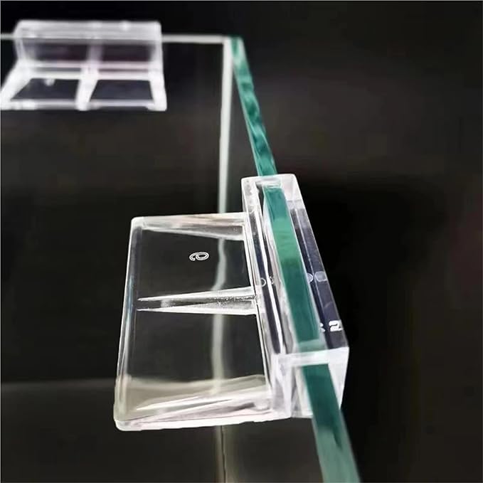 Aquarium lid Clips 20Pcs 5-12mm Acrylic Fish Tank Lid Cover Support Holder Bracket Clip Aquarium Top Cover Bracket Aquarium Cap Support Rack(8mm)