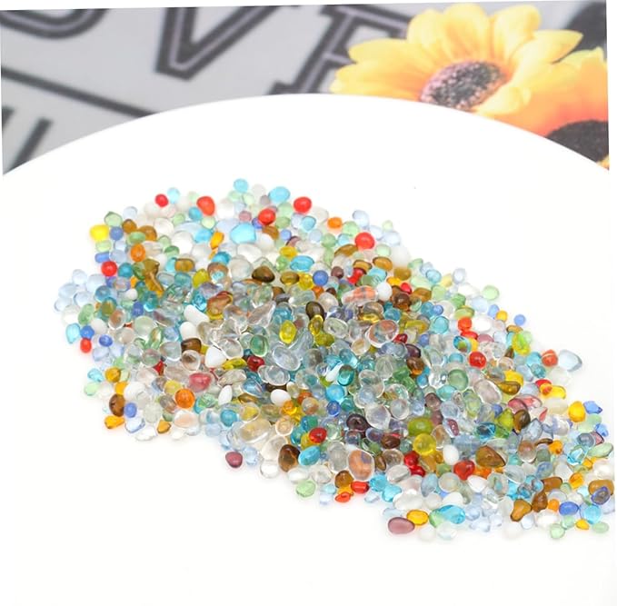 BESPORTBLE 1pack Colorful Aquarium Decorative Stones Glass Sand for Fish Tank Landscape Layout for Freshwater Environments Safe for for Ponds and Gardens