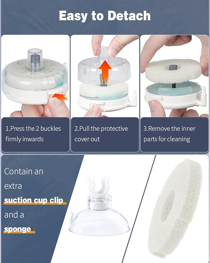 Pawfly Mini Aquarium Sponge Filter, Fish Tank Internal Filter with Foam and Air Stone Submersible Bio Sponge Filter for Fish Tanks up to 5-20 Gallon (Air Pump Not Included)
