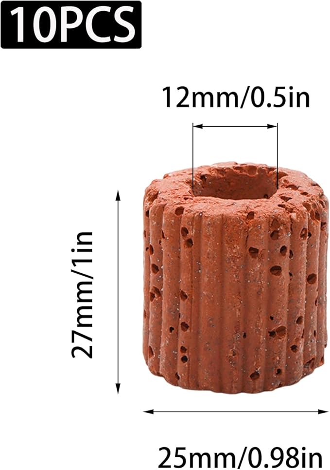 10 Pack 25mm Ceramic Aquarium Plant Weights - Pre-Wrapped Cotton Anchors for Substrate Planting