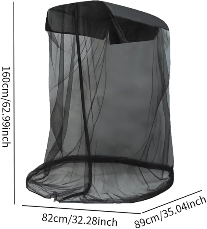 Waterproof Roof Chair Netting, Net Cover for Canopy Chair, Balcony, 82x89x160cm