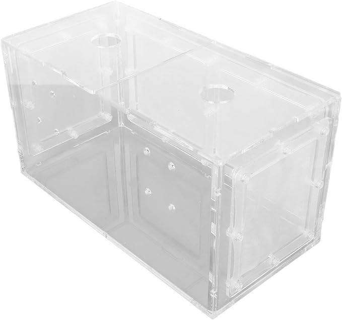 Fish Hatchery, Impact Hook Length Mesh Side Fish Breeding Box Transparent for Aquarium Small Fish (20 * 10 * 11CM)