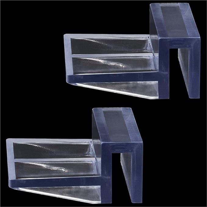 50 Pcs Acrylic Bracket for Rimless Aquarium – Secure Glass Cover Support for Fish Tank Lid(A3)