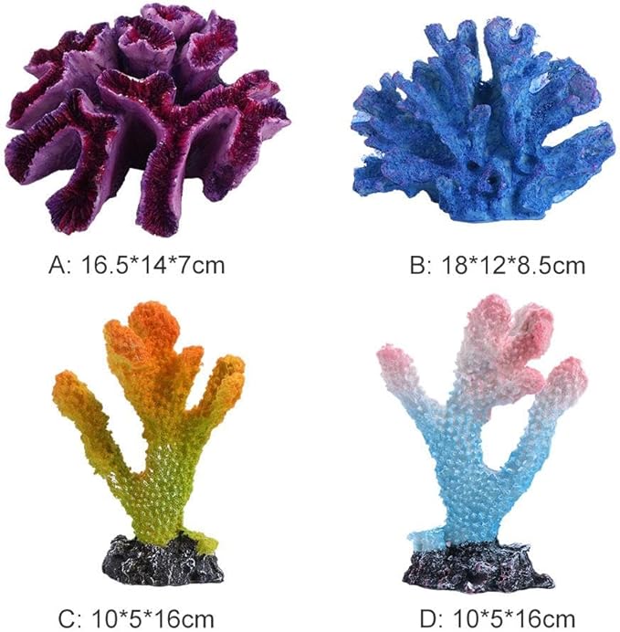 Artificial Reef Rock, Colorful Reef Rock, Simulation Coral Plant Decor for Aquarium Fish Tank Decor