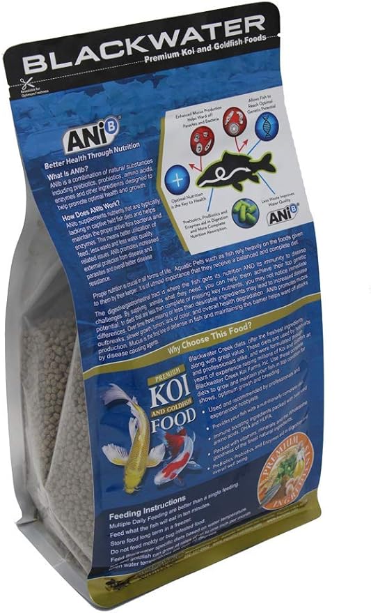 Blackwater Premium Koi and Goldfish Foods Color Enhancing Diet 2 lb, Medium Pellet