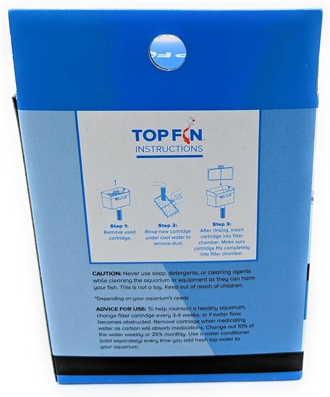 Top Fin EF-S Element Filter Cartridges (6 Count) for Fish Tank