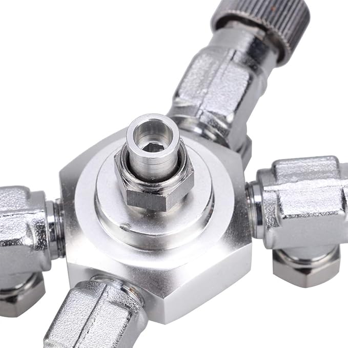 Zerodis CO2 Splitter Multi Ways Distributor CO2 Multi Pass Splitter Aquarium Regulator CO2 Splitter Valve for Fish (4 Ways)