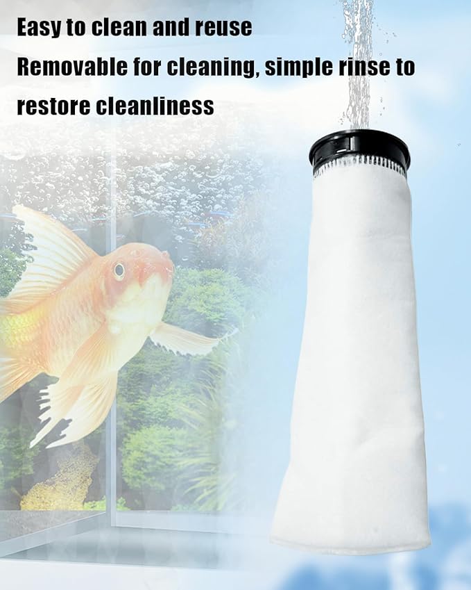 2 Pack 2.75 Inch 225 Micron Filter Sock Fit for Waterbox Helloreef 15 Gallon Eshopps Fiji Cube Aquarium, Compatible Filter Socks Saltwater Aquarium Filter Sock with Black Rim