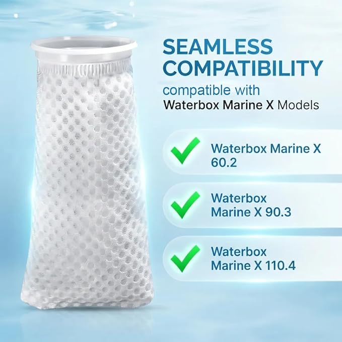 20 Pack 4 Inch 150 Micron Honeycomb Filter Socks for Fish Tank, 3D Ring Design Aquarium Filter Bags, High Flow Filtration Socks for Saltwater & Freshwater Marine Aquariums, Fits 4" Sumps and Standard