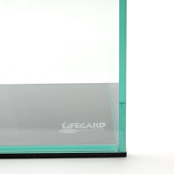 Lifegard Aquatics 15 Gallon Rimless Aquarium, Clear Glass, Ultra Clear Sealant Fish Tank, 5mm Thick with Dense Leveling Mat for Freshwater/Marine, Home or Office Decor (23.22"x11.02"x13.38")