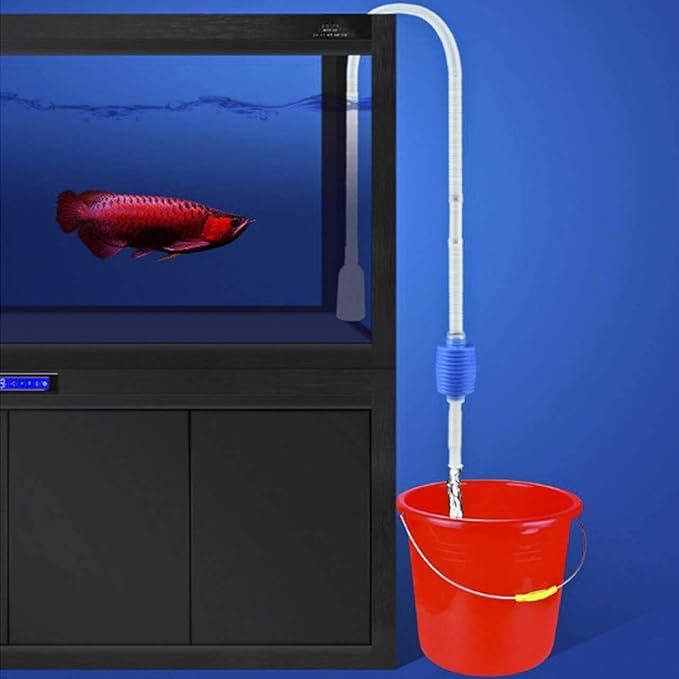 Wave Point Aquarium Fish Tank Siphon Gravel Cleaner - A Hand Siphon Pump to Drain and Replace Your Water in Minutes!