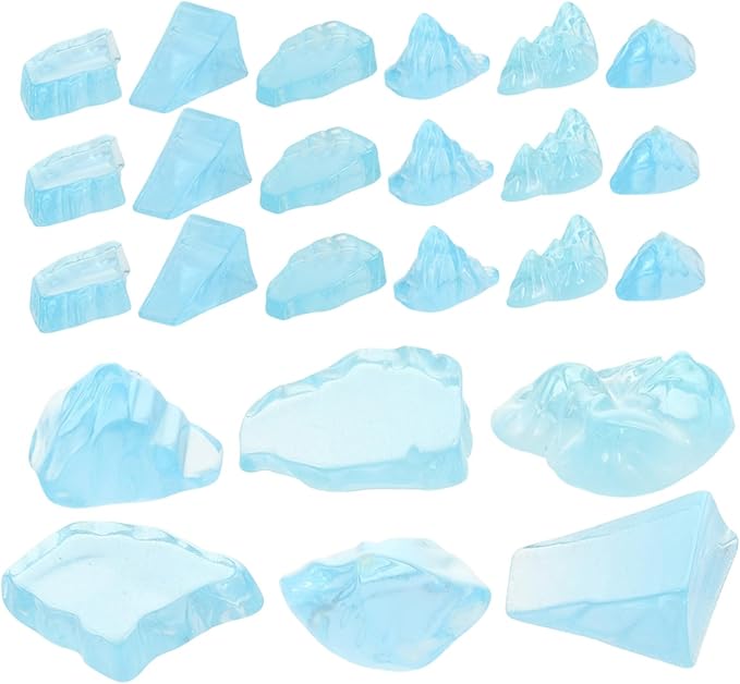 VANZACK 36pcs Mini Glacier Figurines Arctic Scene Simulation Iceberg Models for Aquarium Decor Sand Table Landscape Rockery Micro Landscape Accessories