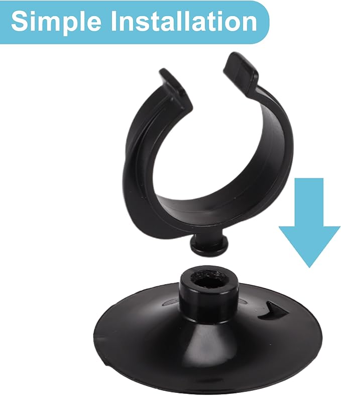Aquarium Suction Cup, Aquarium Sucker Clip, Suction Cups Airline Tubing Holder, Fish Tank Accessories for Aquarium Fish Tank, Black, 1.1"