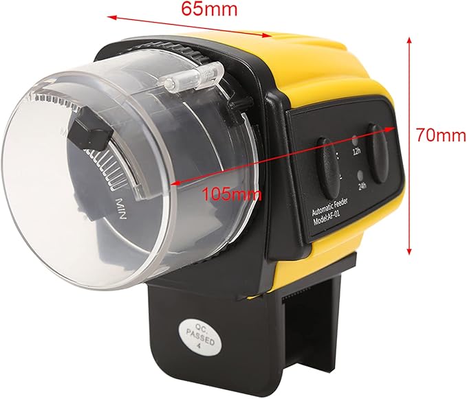 Gavigain Fish Feeder,Digital Automatic Electrical Plastic Fish Feeder Timer Home Aquarium Tanks Food Feeding Hot