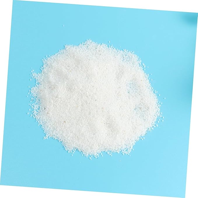 LIOOBO 500g Pure White Sand Natural Quartz Aquarium Bottom for Fish Tank Decor