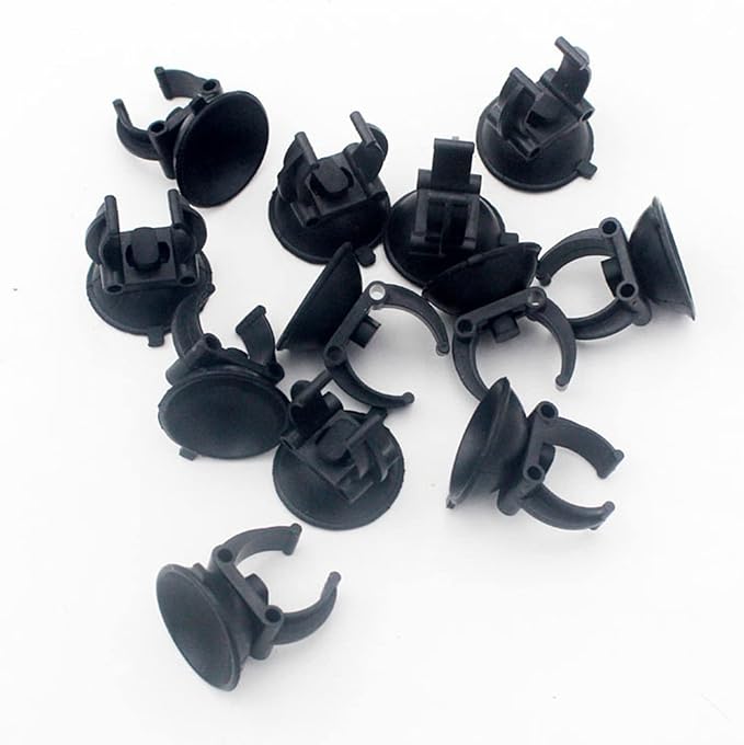 Heater Suction Cups for Aquarium Heaters Sucker with Clip Hose Tube Holders Clamps for Fish for Tank Accessories Easy to Aquarium Heater Suction Cups with Clips, Black