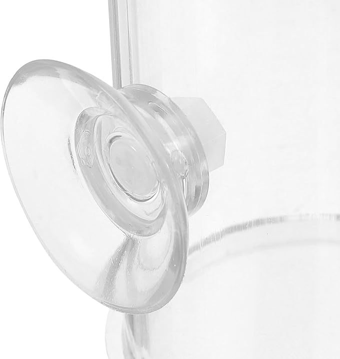 Fish Tank Feeder Semi-Automatic Feeding Ring with Suction Cup Acrylic Shrimp Food Dish for Aquarium Small Fish Turtle Supplies